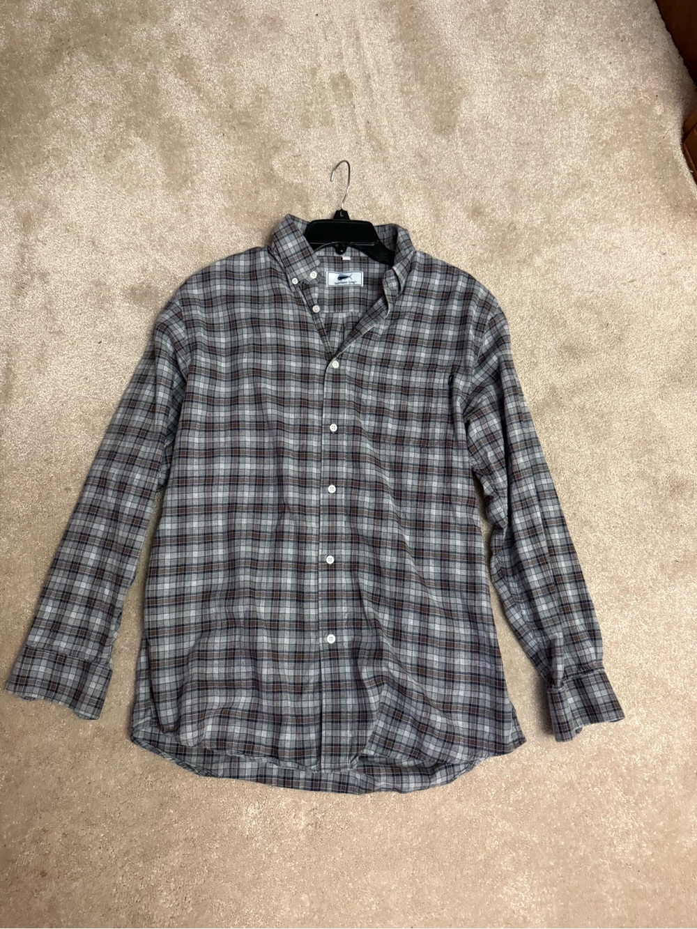 Southern lure Grey Plaid Button-Down Shirt